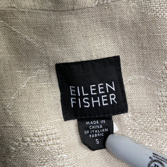 Eileen Fisher Embroidered Linen Coat Small - Picture 8 of 10